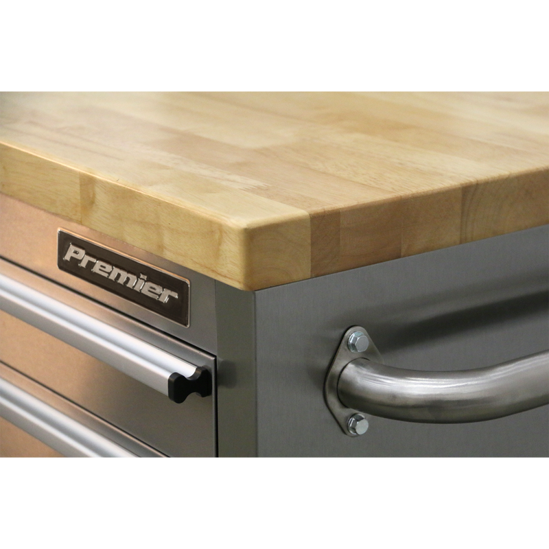 Sealey Premier Mobile Tool Cabinet AP7210SS 10 Drawer Stainless Steel