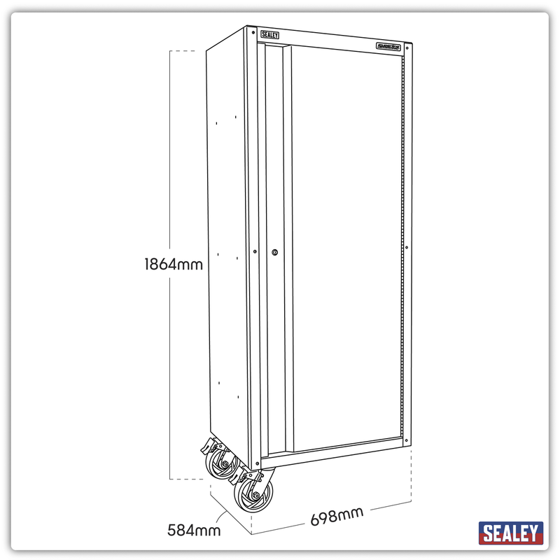 Sealey Superline PRO Side Locker 1864mm with Castors AP6104BE