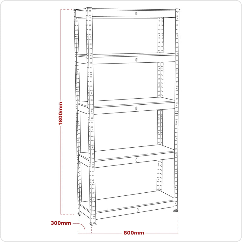 Sealey Racking Unit AP6150GS 750kg Capacity 5 Shelves
