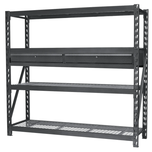 Sealey Heavy-Duty Racking Unit 640kg Capacity with 4 Mesh Shelves