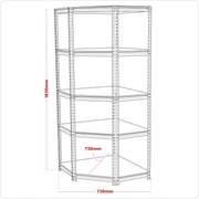 Sealey 5-Level Corner Racking Unit 750kg Capacity 730x730x1830mm