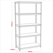 Sealey 5-Level Racking Unit 1000kg Capacity 910x410x1830mm