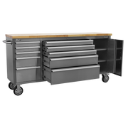 Sealey Premier Mobile Tool Cabinet AP7210SS 10 Drawer Stainless Steel