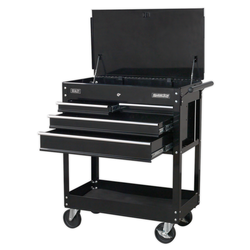 Sealey Superline PRO Tool Trolley AP850MB 260kg Capacity Black