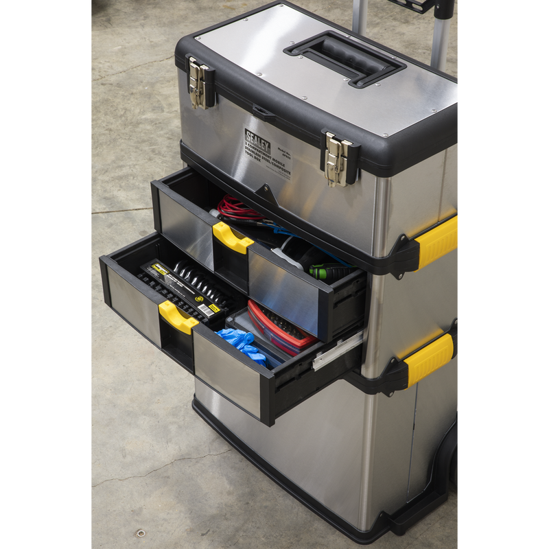 Sealey Mobile Toolbox AP855 3 Compartments 540x350x840mm