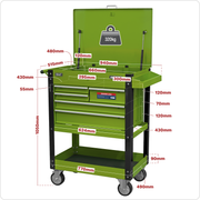 Sealey Superline PRO Tool Trolley AP890MHV 320kg Capacity Hi-Vis Green