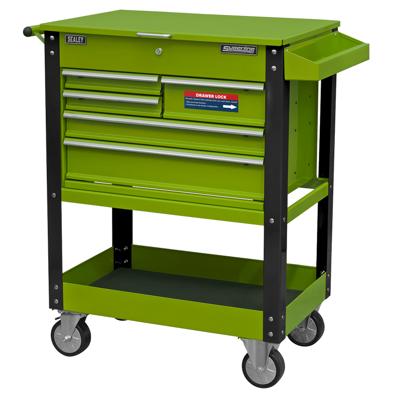 Sealey Superline PRO Tool Trolley AP890MHV 320kg Capacity Hi-Vis Green
