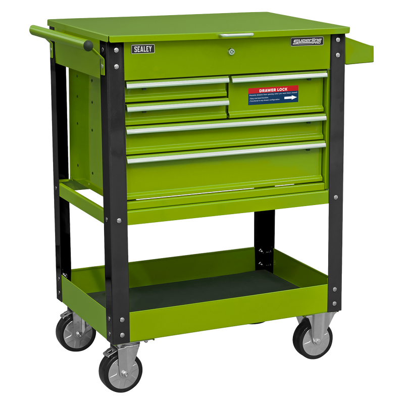 Sealey Superline PRO Tool Trolley AP890MHV 320kg Capacity Hi-Vis Green