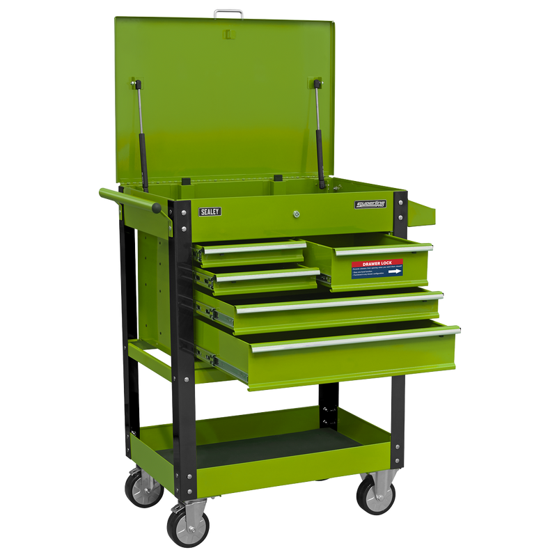 Sealey Superline PRO Tool Trolley AP890MHV 320kg Capacity Hi-Vis Green