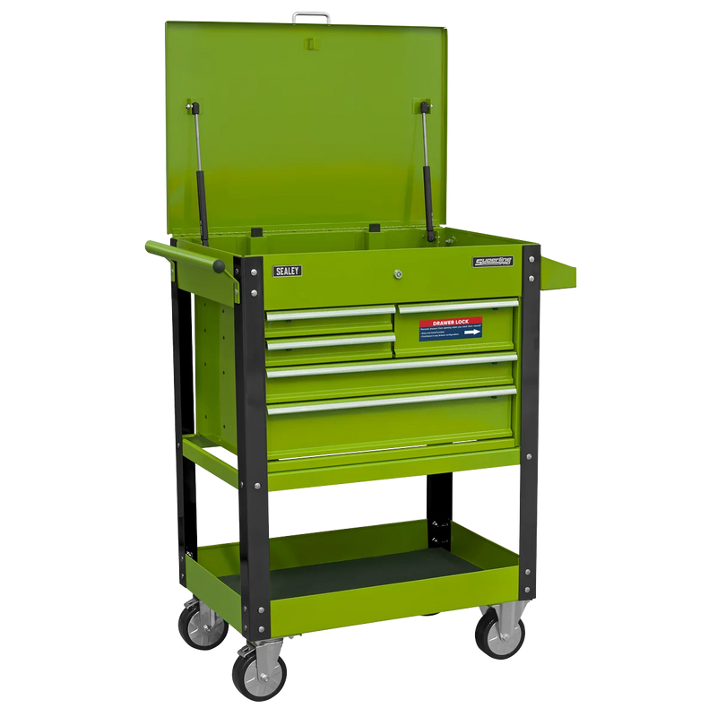 Sealey Superline PRO Tool Trolley AP890MHV 320kg Capacity Hi-Vis Green