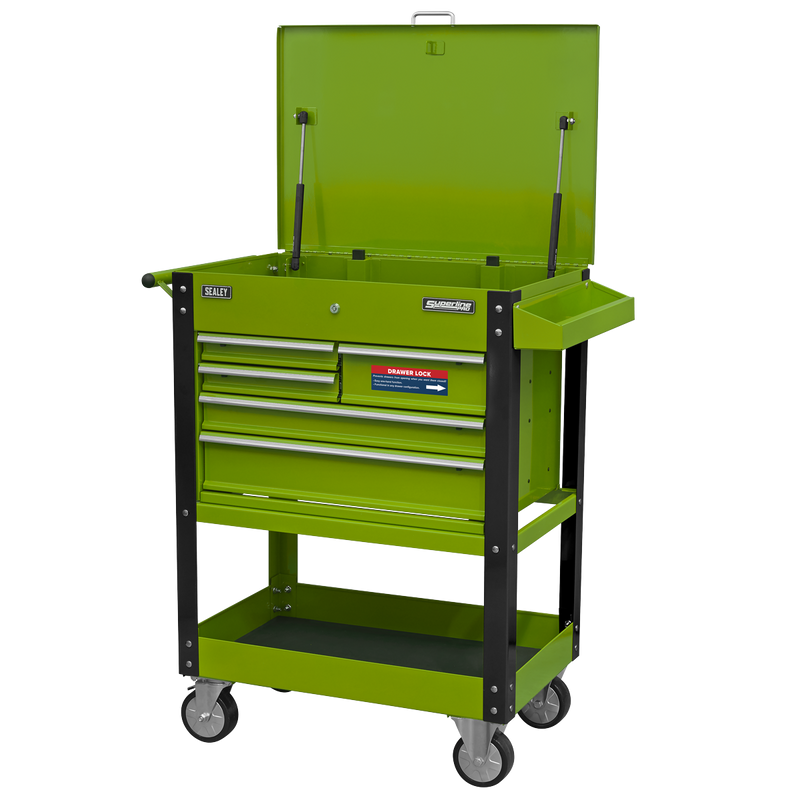 Sealey Superline PRO Tool Trolley AP890MHV 320kg Capacity Hi-Vis Green