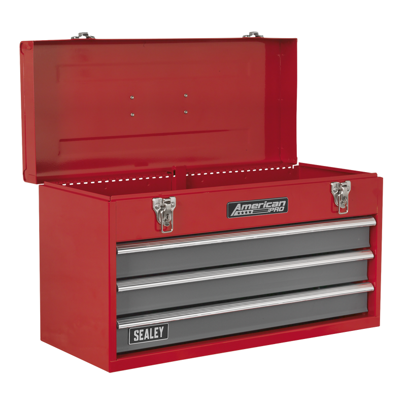 Sealey American PRO Tool Chest 3 Drawer Green/Grey 513x225x300mm