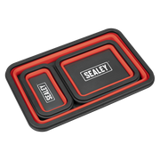 Sealey Parts Tray Collapsible Magnetic Set of 3 - Various Sizes