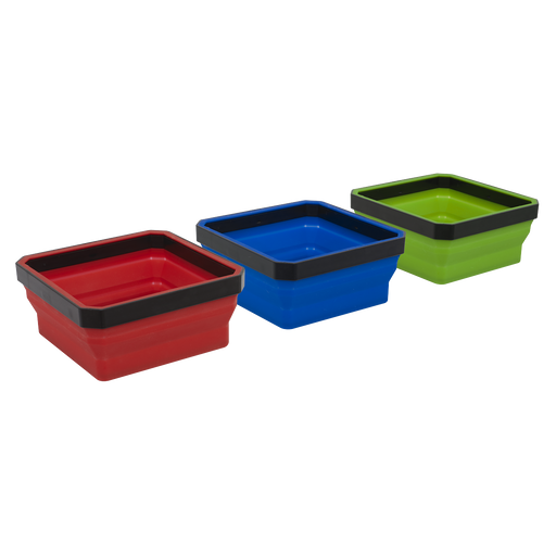 Sealey Collapsible Magnetic Parts Tray Set 110mm x 110mm