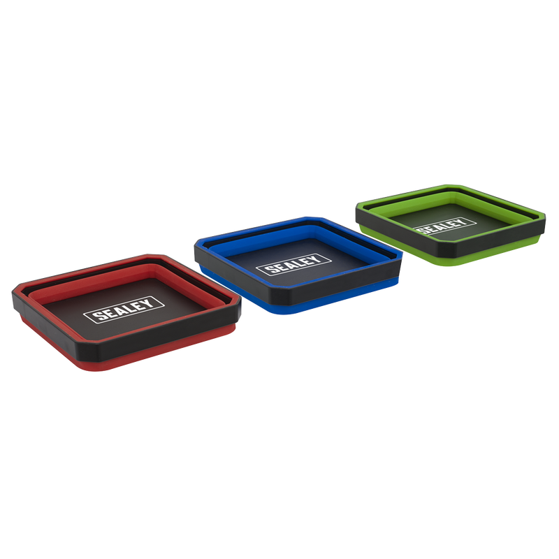 Sealey Collapsible Magnetic Parts Tray Set 110mm x 110mm