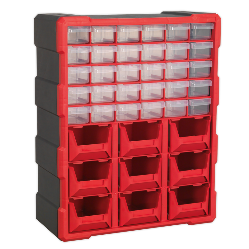 Sealey Cabinet Box 39 Drawer - Green/Black 380x160x475mm