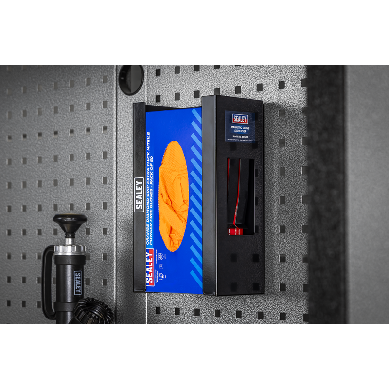 Sealey Magnetic Glove Dispenser - Black, 155 x 95 x 255mm