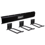 Sealey Wall Mounting Storage Rail with 3 Hooks - Model APHKIT7