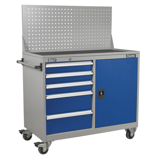 Sealey Premier Industrial Mobile Workstation API1103A 5 Drawers 1 Shelf