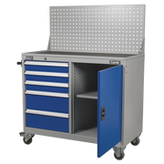 Sealey Premier Industrial Mobile Workstation API1103A 5 Drawers 1 Shelf