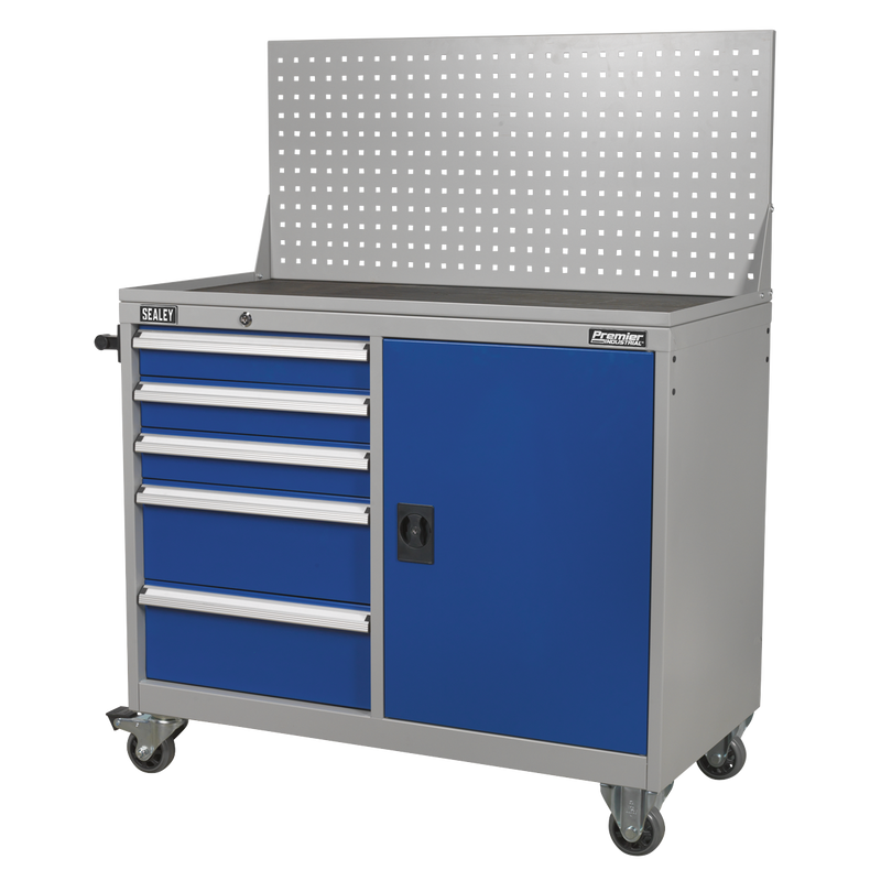 Sealey Premier Industrial Mobile Workstation API1103A 5 Drawers 1 Shelf