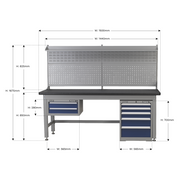 Sealey Premier Industrial Workstation & Cabinet Combo 1.5m