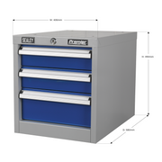 Sealey Premier Industrial Triple Drawer Unit API16 100kg Capacity