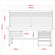 Sealey Premier Industrial Workstation & Cabinet Combo 2.1m Heavy Duty