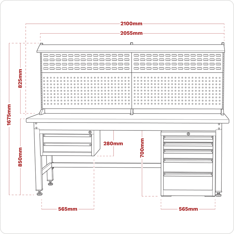 Sealey Premier Industrial Workstation & Cabinet Combo 2.1m Heavy Duty