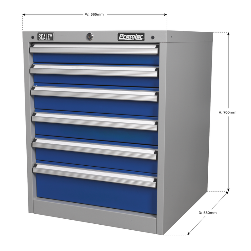 Sealey Premier Industrial Cabinet 6 Drawer API5656 565x580x700mm