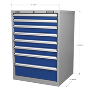 Sealey Premier Industrial Cabinet 8 Drawer API7238 725x655x1000mm