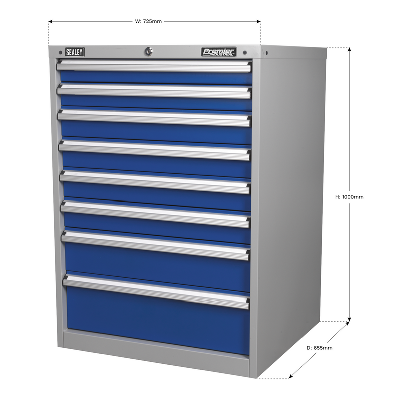 Sealey Premier Industrial Cabinet 8 Drawer API7238 725x655x1000mm