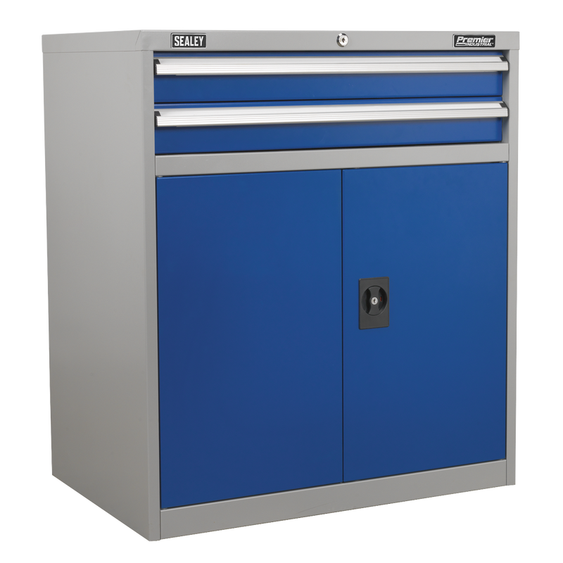 Sealey Premier Industrial Cabinet API8810 2 Drawers 1 Shelf 900x450x1000mm