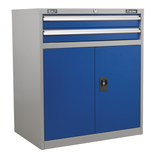 Sealey Premier Industrial Cabinet API8810 2 Drawers 1 Shelf 900x450x1000mm