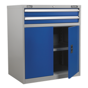 Sealey Premier Industrial Cabinet API8810 2 Drawers 1 Shelf 900x450x1000mm