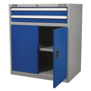 Sealey Premier Industrial Cabinet API8810 2 Drawers 1 Shelf 900x450x1000mm