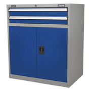 Sealey Premier Industrial Cabinet API8810 2 Drawers 1 Shelf 900x450x1000mm