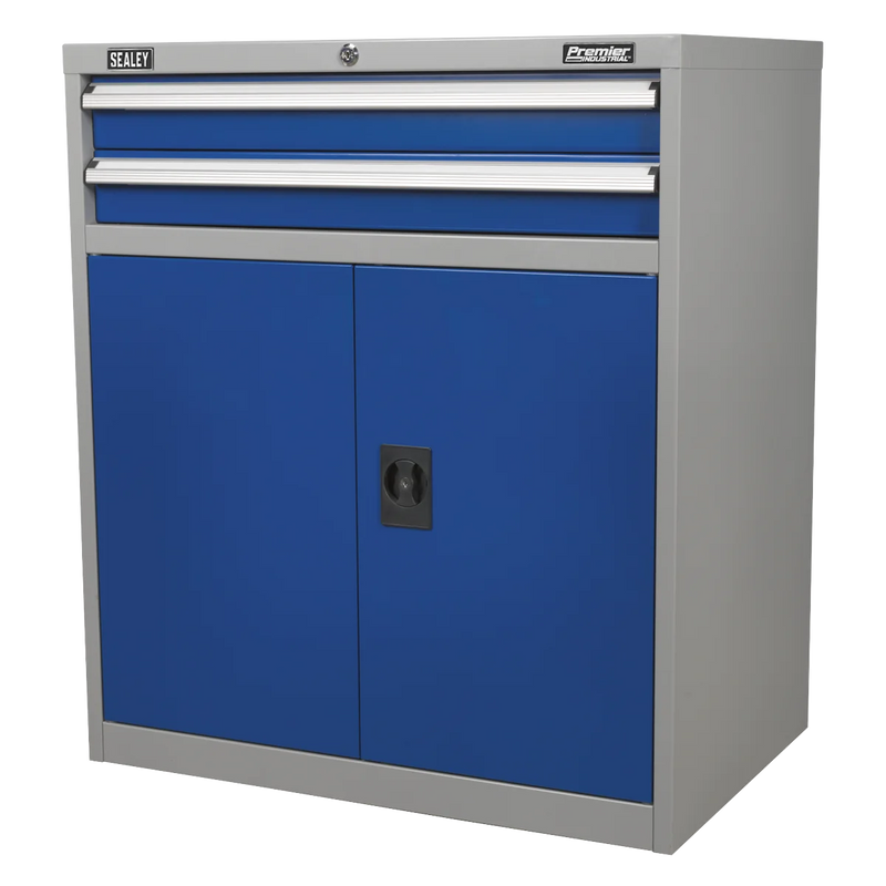 Sealey Premier Industrial Cabinet API8810 2 Drawers 1 Shelf 900x450x1000mm