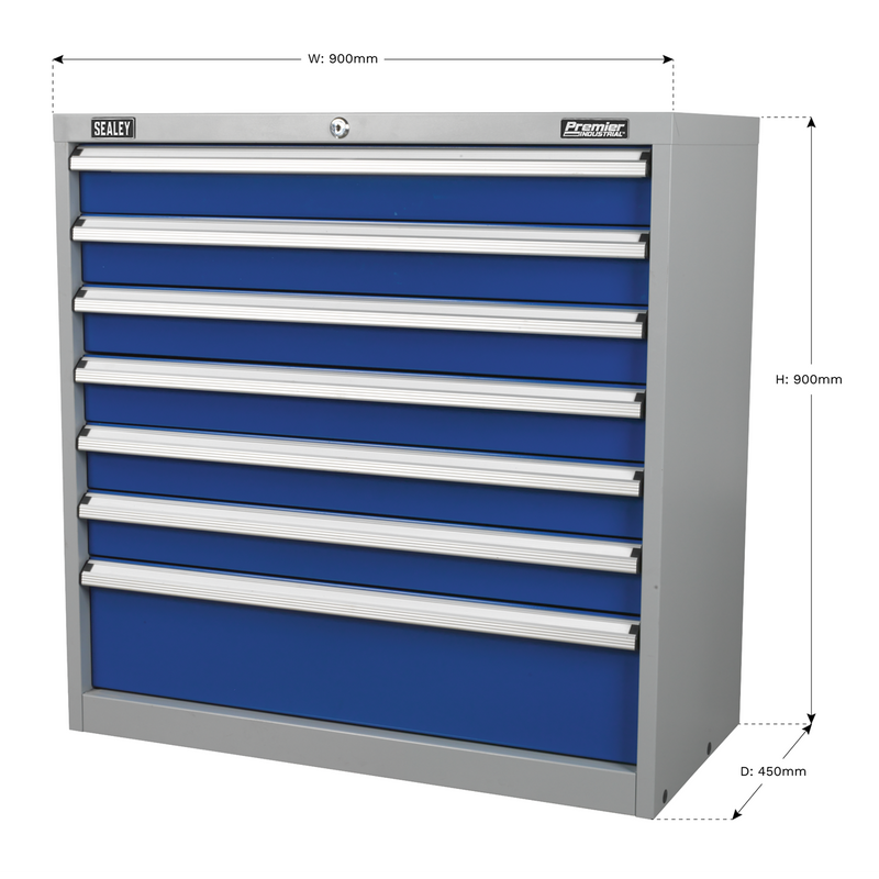 Sealey Premier Industrial Cabinet 7 Drawer API9007 900x450x900mm
