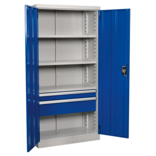 Sealey Premier Industrial Cabinet with 2 Drawers & 3 Shelves 1800mm