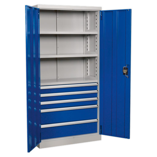 Sealey Premier Industrial Cabinet 1800mm with 5 Drawers & 3 Shelves