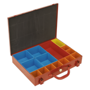 Sealey Metal Case with 15 Storage Bins 388x280x67mm