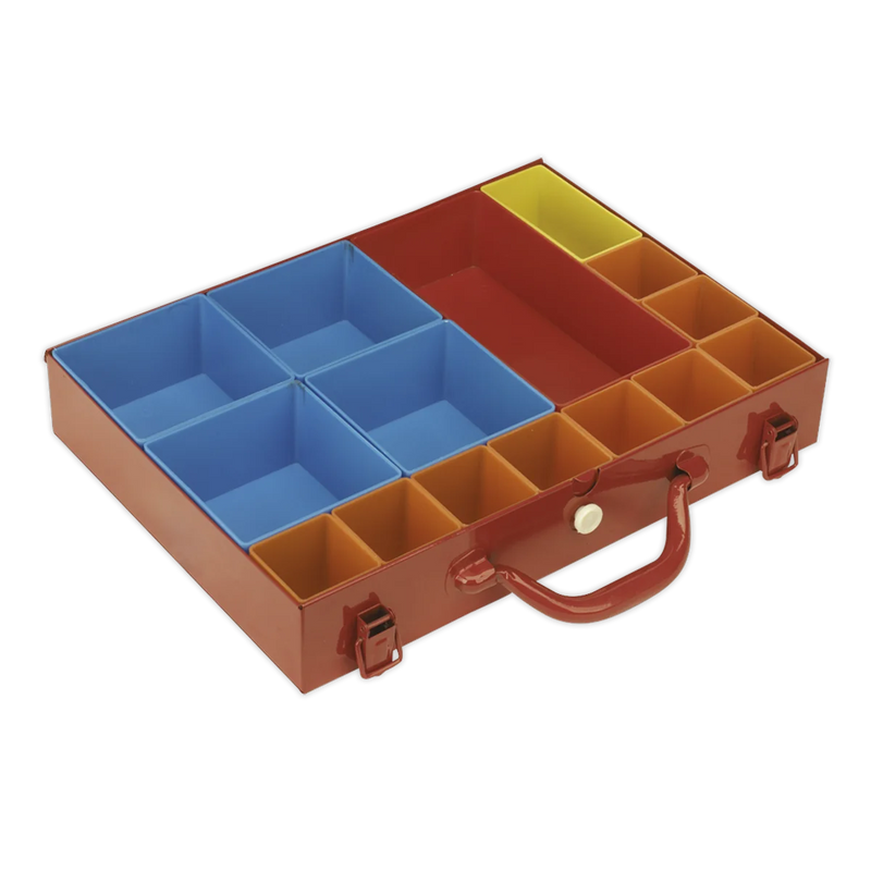 Sealey Metal Case with 15 Storage Bins 388x280x67mm