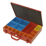 Sealey Metal Case with 15 Storage Bins 388x280x67mm