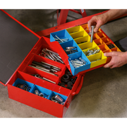 Sealey 2-Layer Metal Case with 27 Storage Bins 440x345x135mm