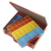 Sealey 2-Layer Metal Case with 27 Storage Bins 440x345x135mm