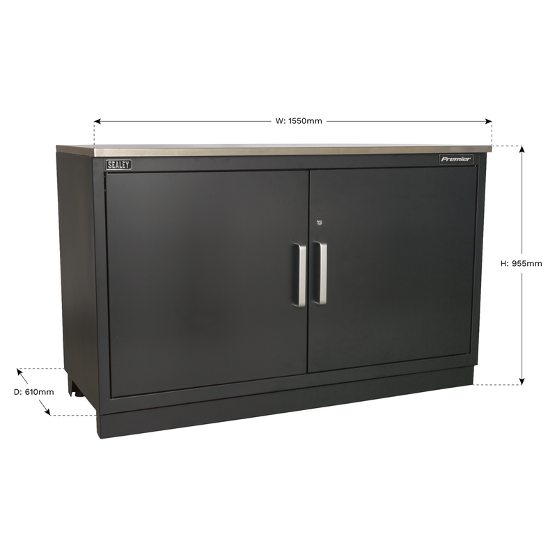 Sealey Premier Heavy-Duty Modular Floor Cabinet 1550mm 2 Door