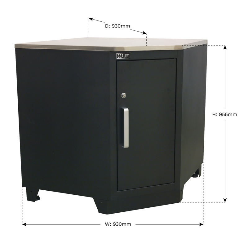 Sealey Premier Heavy-Duty Modular Corner Floor Cabinet 930mm