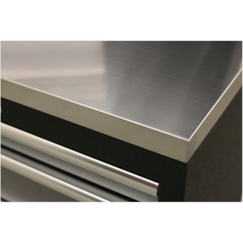 Sealey Superline PRO Storage System 1.96m with Stainless Steel Worktop