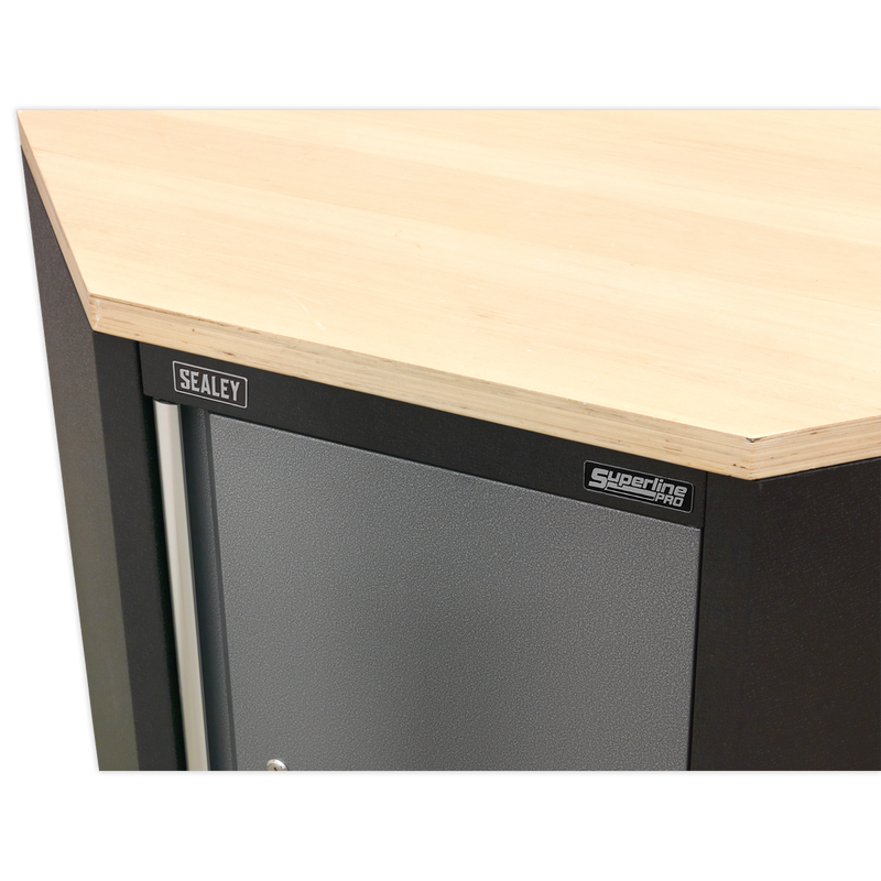 Sealey Superline PRO Pressed Wood Worktop 865mm for Modular Corner Cabinet